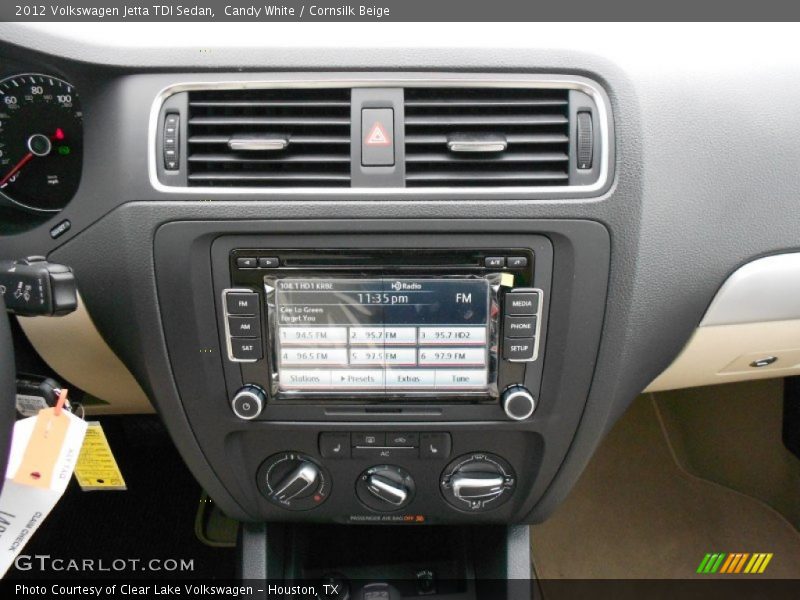 Candy White / Cornsilk Beige 2012 Volkswagen Jetta TDI Sedan