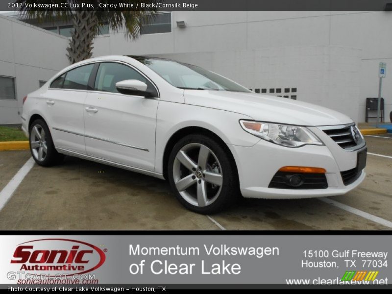 Candy White / Black/Cornsilk Beige 2012 Volkswagen CC Lux Plus