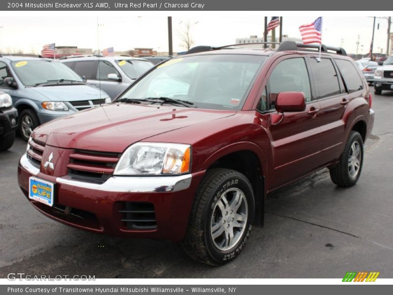 Ultra Red Pearl / Charcoal Gray 2004 Mitsubishi Endeavor XLS AWD