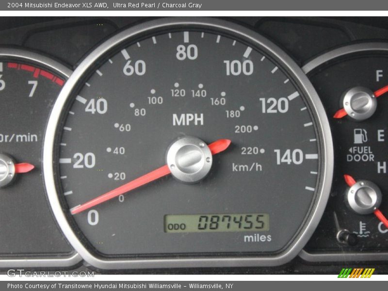 Ultra Red Pearl / Charcoal Gray 2004 Mitsubishi Endeavor XLS AWD