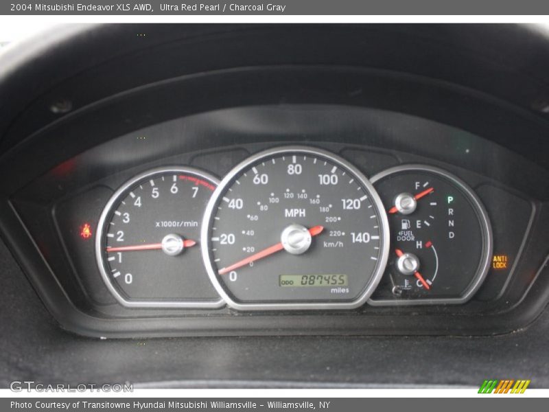 Ultra Red Pearl / Charcoal Gray 2004 Mitsubishi Endeavor XLS AWD