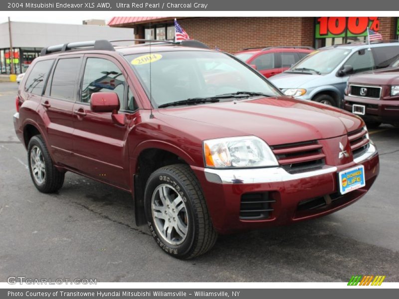 Ultra Red Pearl / Charcoal Gray 2004 Mitsubishi Endeavor XLS AWD