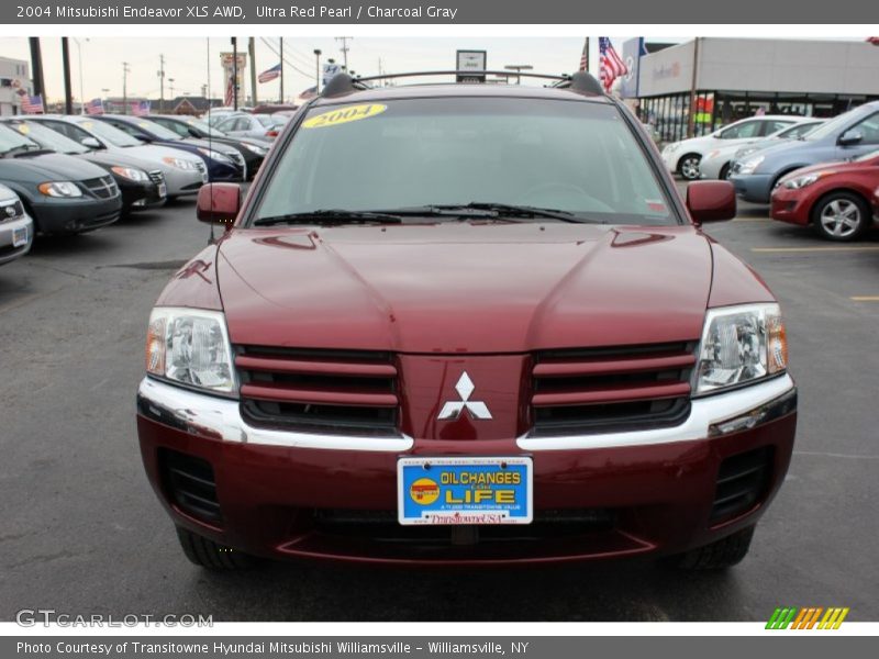 Ultra Red Pearl / Charcoal Gray 2004 Mitsubishi Endeavor XLS AWD