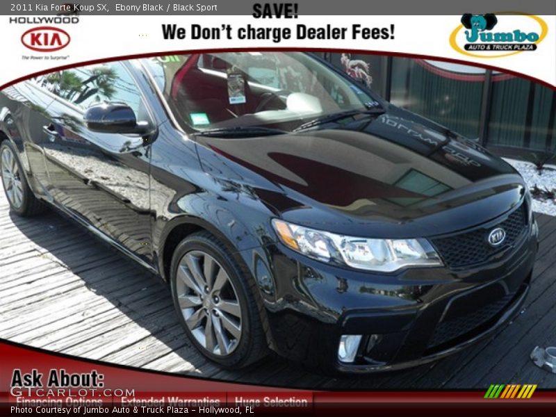 Ebony Black / Black Sport 2011 Kia Forte Koup SX