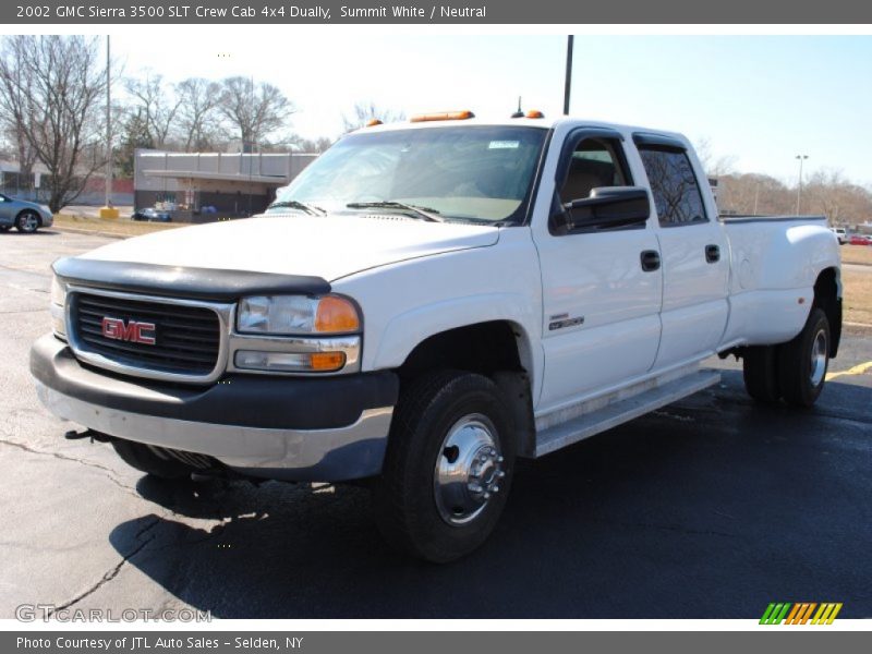 Summit White / Neutral 2002 GMC Sierra 3500 SLT Crew Cab 4x4 Dually