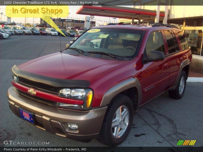 Victory Red / Medium Oak 2002 Chevrolet TrailBlazer LTZ 4x4