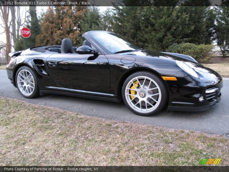 Black / Black 2012 Porsche 911 Turbo S Cabriolet