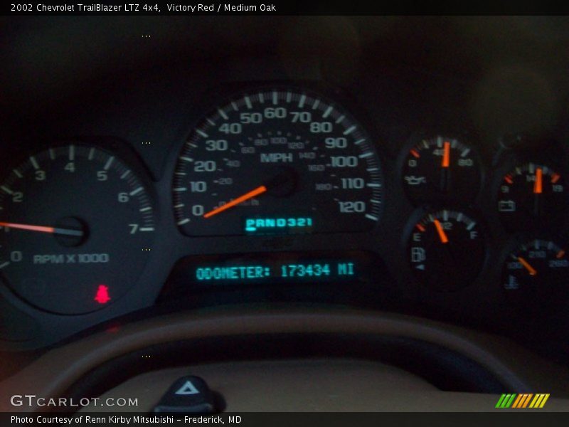 Victory Red / Medium Oak 2002 Chevrolet TrailBlazer LTZ 4x4