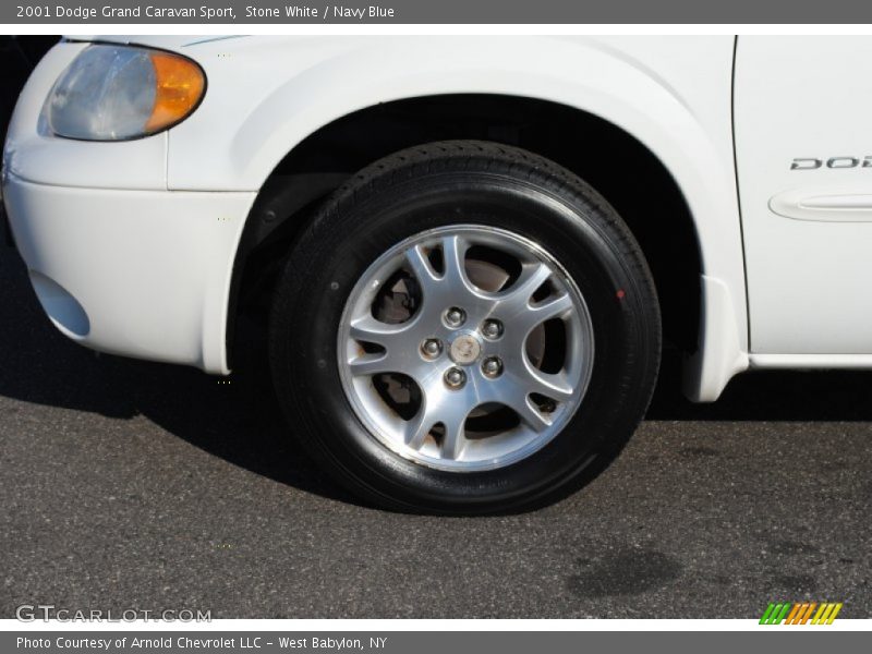 Stone White / Navy Blue 2001 Dodge Grand Caravan Sport