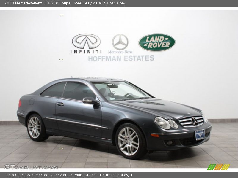 Steel Grey Metallic / Ash Grey 2008 Mercedes-Benz CLK 350 Coupe