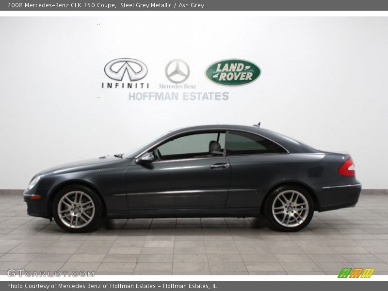 Steel Grey Metallic / Ash Grey 2008 Mercedes-Benz CLK 350 Coupe