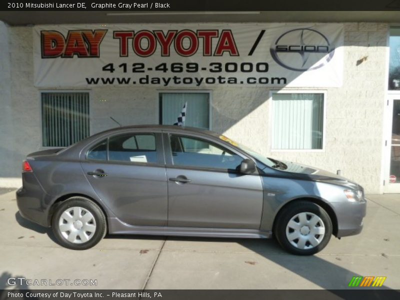 Graphite Gray Pearl / Black 2010 Mitsubishi Lancer DE