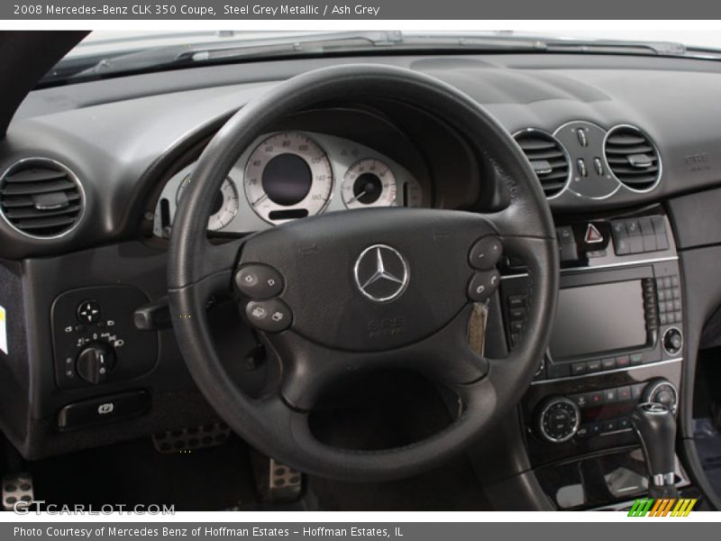 Steel Grey Metallic / Ash Grey 2008 Mercedes-Benz CLK 350 Coupe