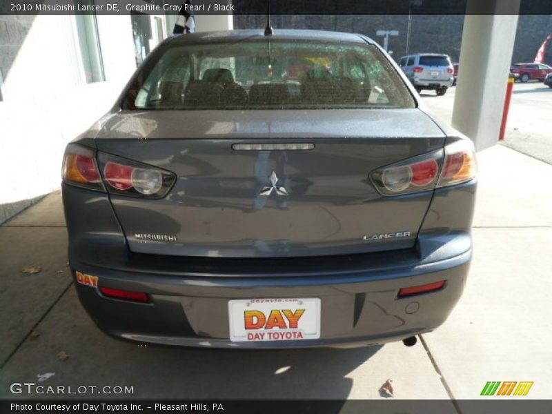 Graphite Gray Pearl / Black 2010 Mitsubishi Lancer DE