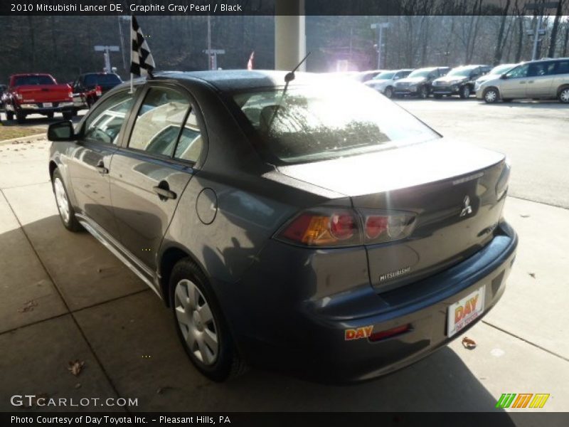 Graphite Gray Pearl / Black 2010 Mitsubishi Lancer DE