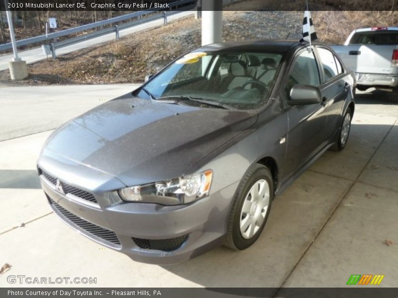 Graphite Gray Pearl / Black 2010 Mitsubishi Lancer DE