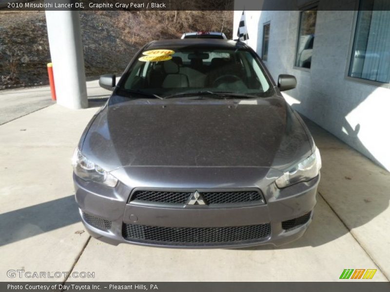 Graphite Gray Pearl / Black 2010 Mitsubishi Lancer DE