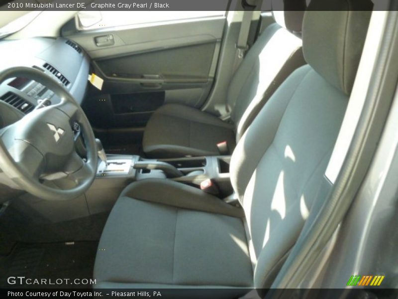 Graphite Gray Pearl / Black 2010 Mitsubishi Lancer DE