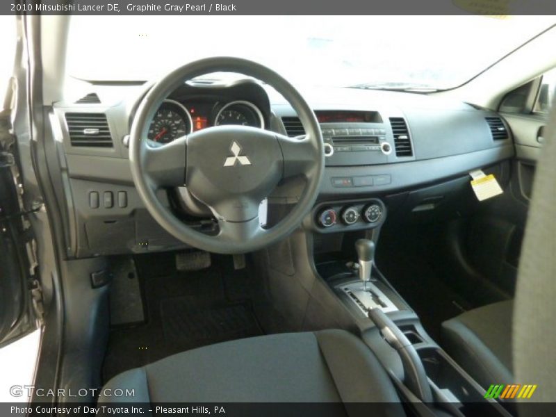 Graphite Gray Pearl / Black 2010 Mitsubishi Lancer DE