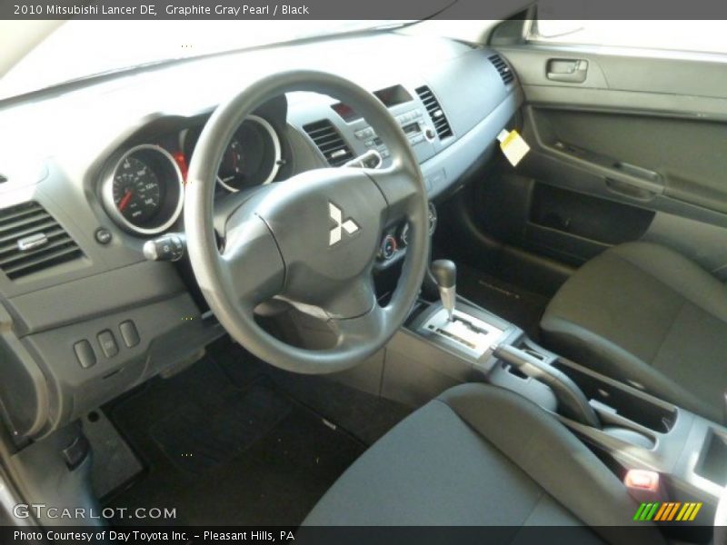 Graphite Gray Pearl / Black 2010 Mitsubishi Lancer DE