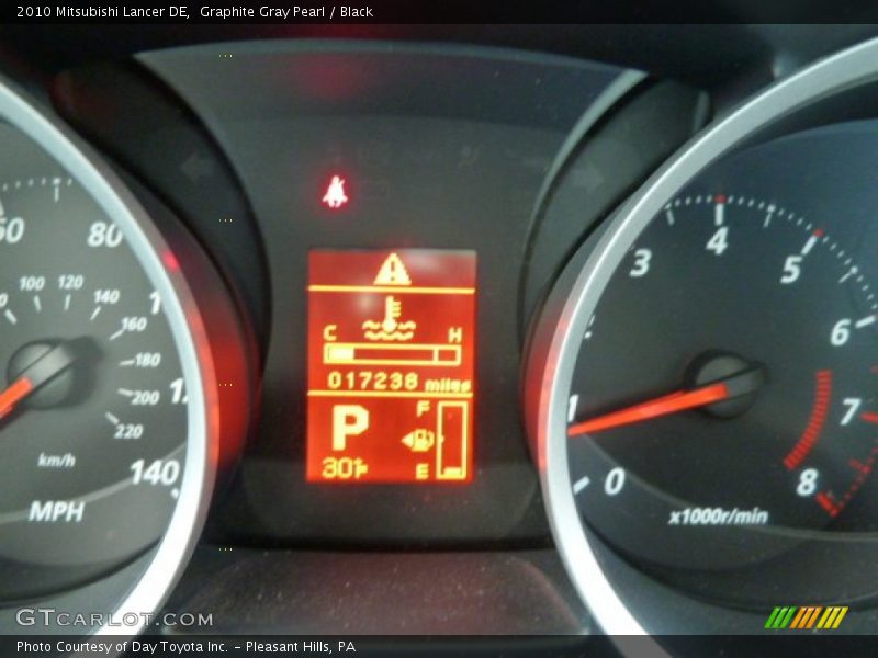 Graphite Gray Pearl / Black 2010 Mitsubishi Lancer DE