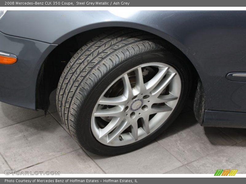 Steel Grey Metallic / Ash Grey 2008 Mercedes-Benz CLK 350 Coupe