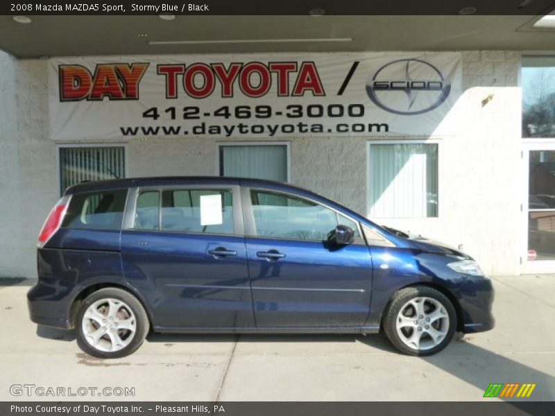 Stormy Blue / Black 2008 Mazda MAZDA5 Sport