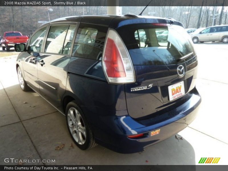 Stormy Blue / Black 2008 Mazda MAZDA5 Sport