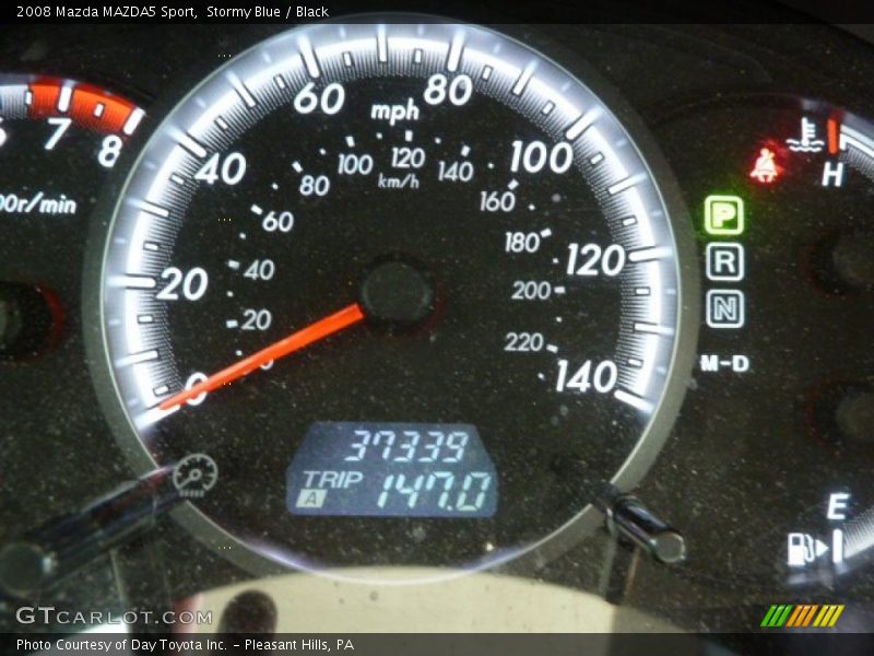 Stormy Blue / Black 2008 Mazda MAZDA5 Sport