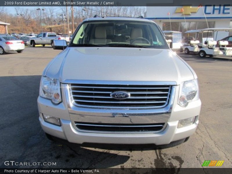 Brilliant Silver Metallic / Camel 2009 Ford Explorer Limited AWD