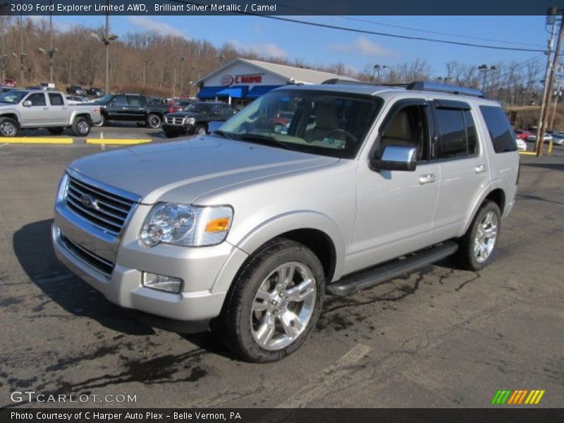 Brilliant Silver Metallic / Camel 2009 Ford Explorer Limited AWD
