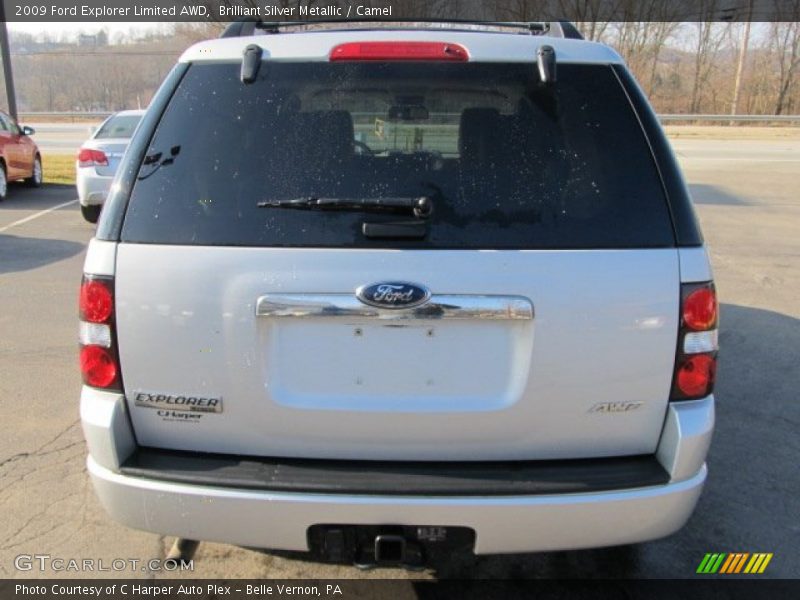 Brilliant Silver Metallic / Camel 2009 Ford Explorer Limited AWD