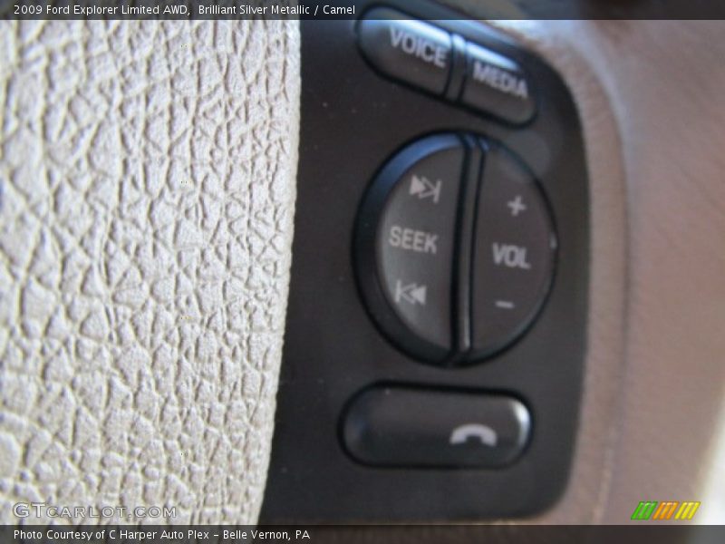 Brilliant Silver Metallic / Camel 2009 Ford Explorer Limited AWD