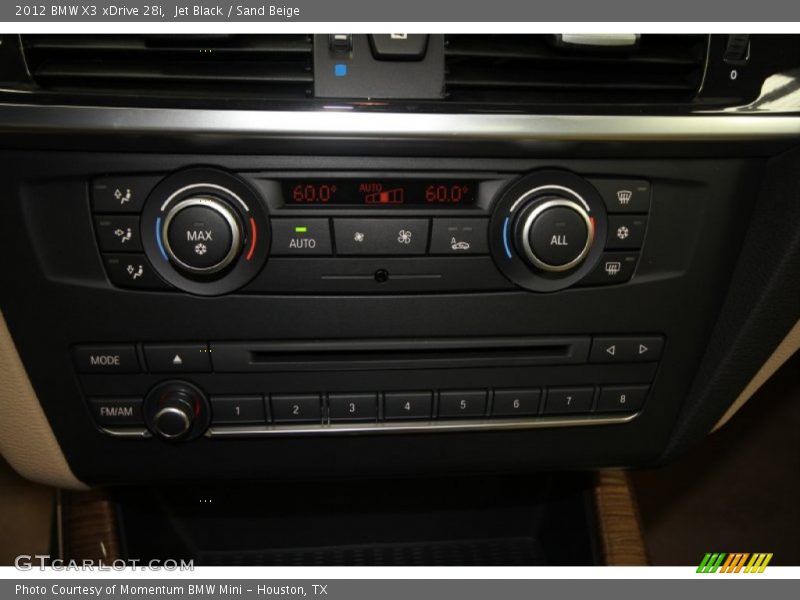 Jet Black / Sand Beige 2012 BMW X3 xDrive 28i