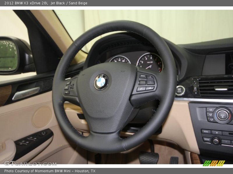 Jet Black / Sand Beige 2012 BMW X3 xDrive 28i