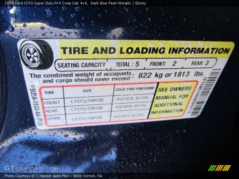 Dark Blue Pearl Metallic / Ebony 2008 Ford F250 Super Duty FX4 Crew Cab 4x4