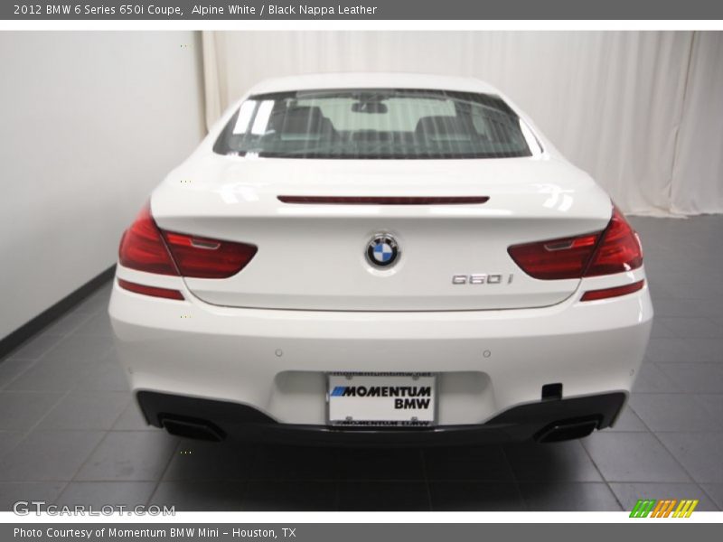 Alpine White / Black Nappa Leather 2012 BMW 6 Series 650i Coupe