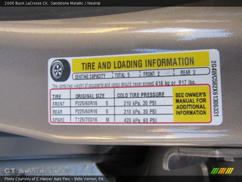 Sandstone Metallic / Neutral 2006 Buick LaCrosse CX