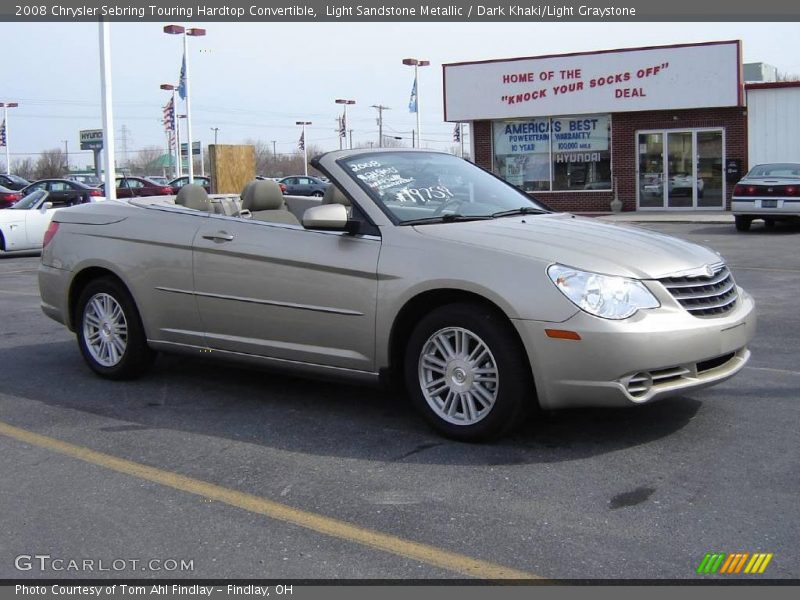Light Sandstone Metallic / Dark Khaki/Light Graystone 2008 Chrysler Sebring Touring Hardtop Convertible