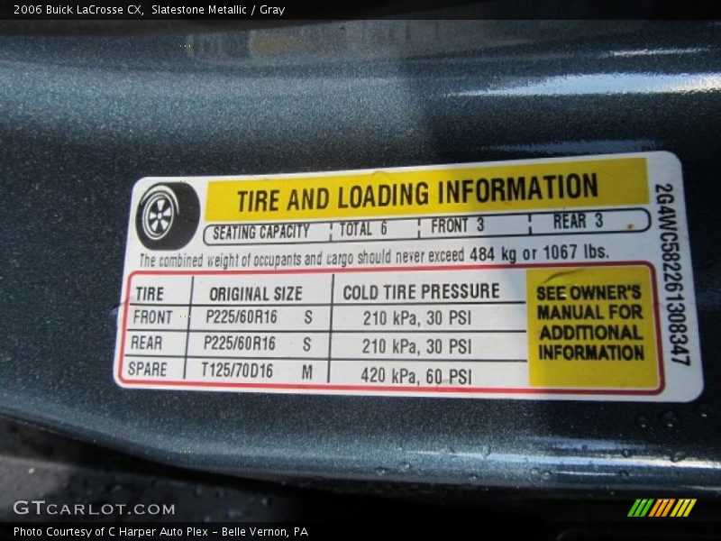 Slatestone Metallic / Gray 2006 Buick LaCrosse CX