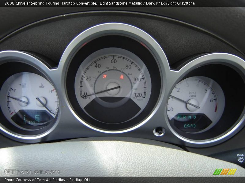 Light Sandstone Metallic / Dark Khaki/Light Graystone 2008 Chrysler Sebring Touring Hardtop Convertible
