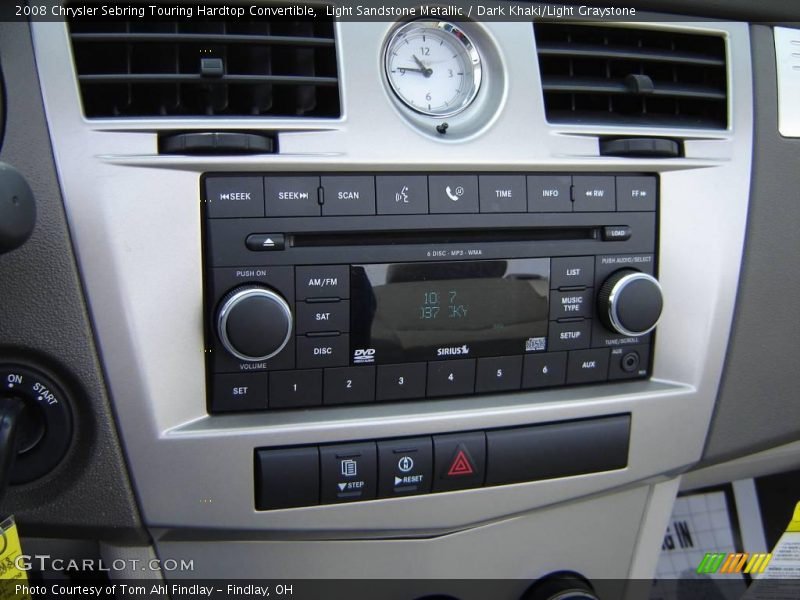Light Sandstone Metallic / Dark Khaki/Light Graystone 2008 Chrysler Sebring Touring Hardtop Convertible