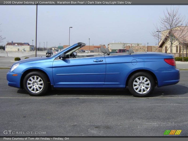 Marathon Blue Pearl / Dark Slate Gray/Light Slate Gray 2008 Chrysler Sebring LX Convertible