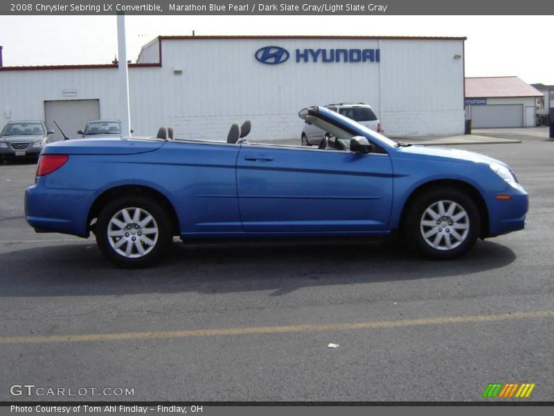 Marathon Blue Pearl / Dark Slate Gray/Light Slate Gray 2008 Chrysler Sebring LX Convertible