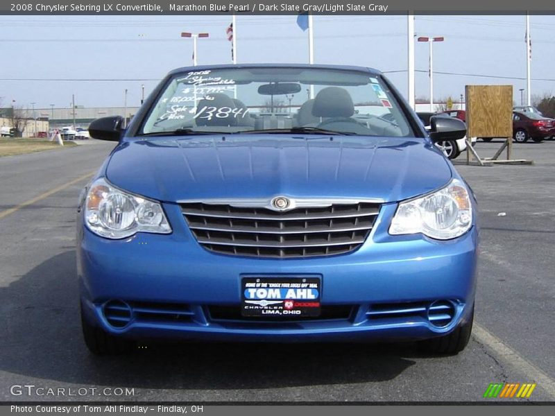 Marathon Blue Pearl / Dark Slate Gray/Light Slate Gray 2008 Chrysler Sebring LX Convertible
