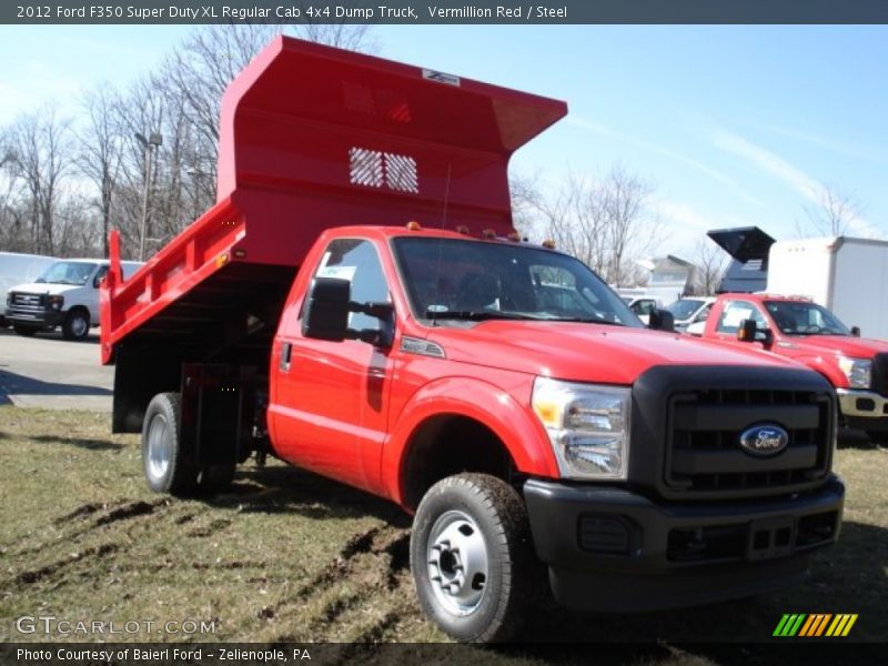 Vermillion Red / Steel 2012 Ford F350 Super Duty XL Regular Cab 4x4 Dump Truck