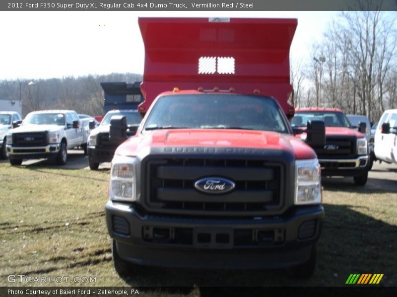 Vermillion Red / Steel 2012 Ford F350 Super Duty XL Regular Cab 4x4 Dump Truck