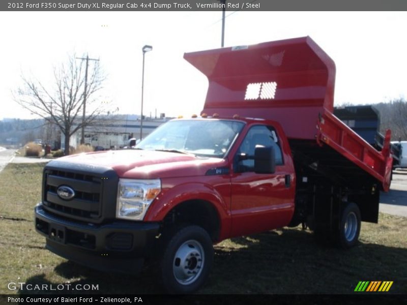 Vermillion Red / Steel 2012 Ford F350 Super Duty XL Regular Cab 4x4 Dump Truck