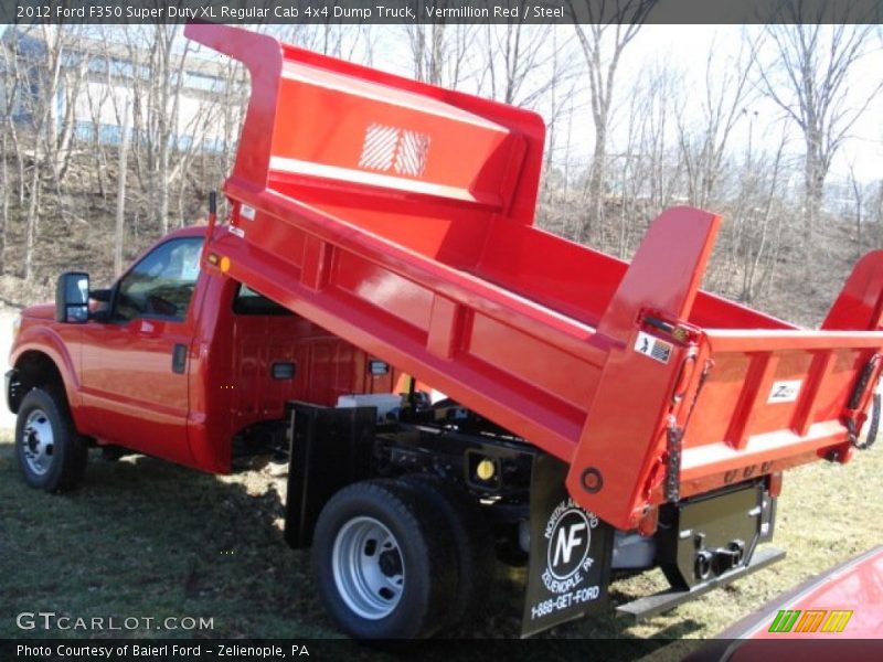 Vermillion Red / Steel 2012 Ford F350 Super Duty XL Regular Cab 4x4 Dump Truck