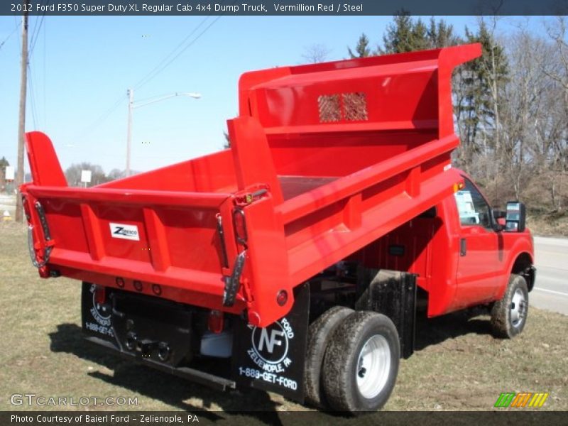  2012 F350 Super Duty XL Regular Cab 4x4 Dump Truck Vermillion Red